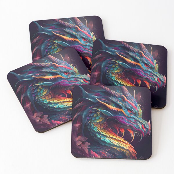 Item preview, Vivid Rainbow Fierce Dragon Digital Painting designed and sold by CodeAndColors.