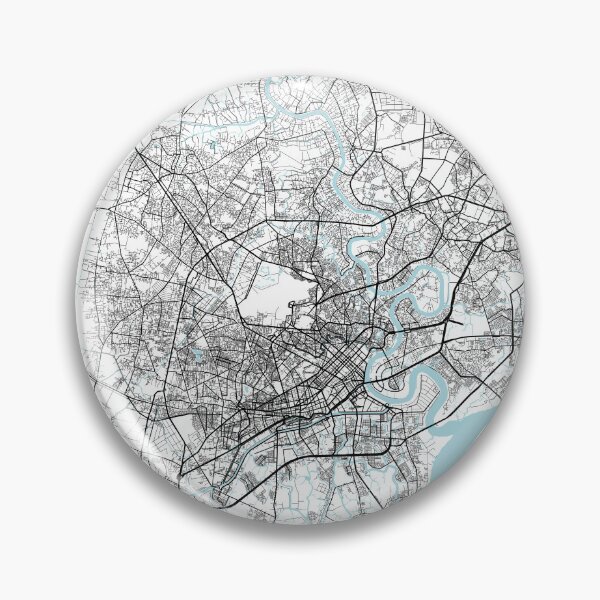 Item preview, Ciudad de Ho Chi Minh Mapa de Vietnam - Círculo designed and sold by deMAP.