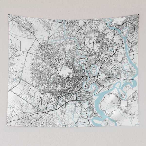 Item preview, Ciudad de Ho Chi Minh Mapa de Vietnam - Círculo designed and sold by deMAP.