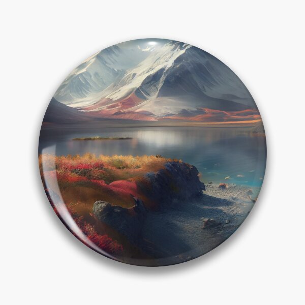 Artikelvorschau, Unbelievable Beautiful Lake and Mountain Landscape Digital Painting entworfen und verkauft von CodeAndColors.