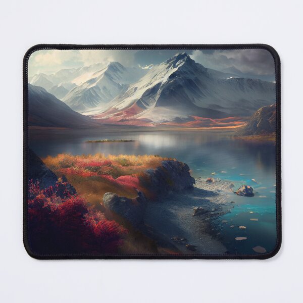 Artikelvorschau, Unbelievable Beautiful Lake and Mountain Landscape Digital Painting entworfen und verkauft von CodeAndColors.
