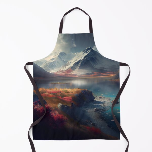 Aperçu de l'œuvre Unbelievable Beautiful Lake and Mountain Landscape Digital Painting créée et vendue par CodeAndColors.