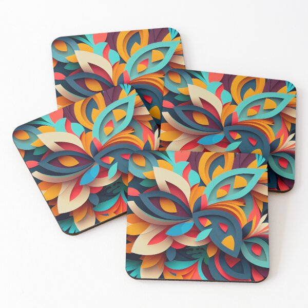 Item preview, Abstract Modern Bright Pattern Digital Painting designed and sold by CodeAndColors.