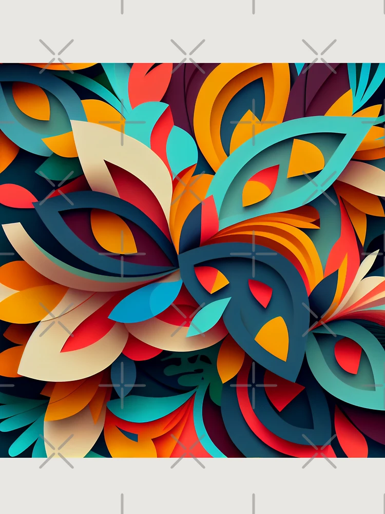Thumbnail 6 von 6, Premium Oversized Pullover, Abstract Modern Bright Pattern Digital Painting designt und verkauft von CodeAndColors.