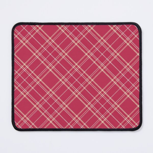 Item preview, Viva Magenta with Beige Tartan / Diagonal Pink Beige Plaid designed and sold by wild.geranium.design.