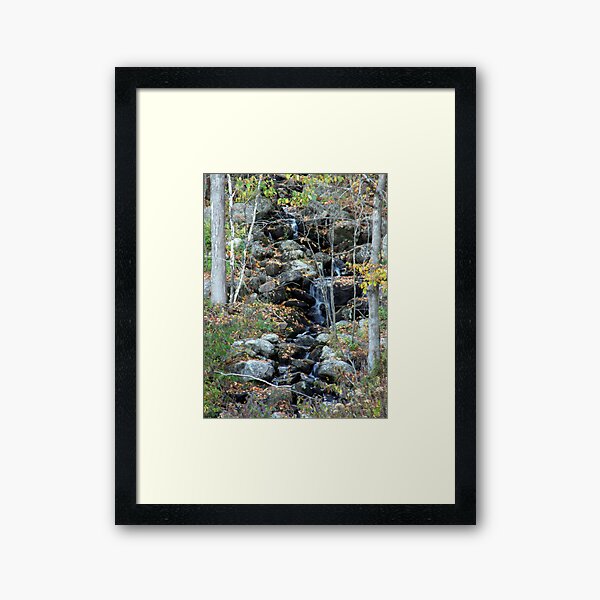 Illustration of a Mountain Stream Framed Art Print