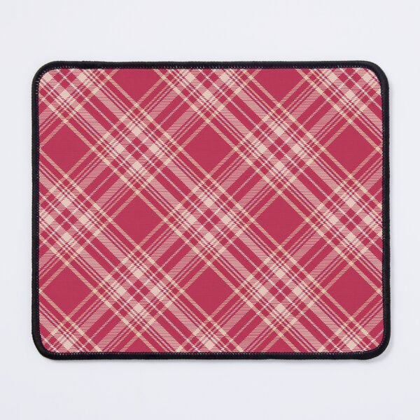 Item preview, Viva Magenta with Beige Tartan / Diagonal Pink Beige Plaid designed and sold by wild.geranium.design.