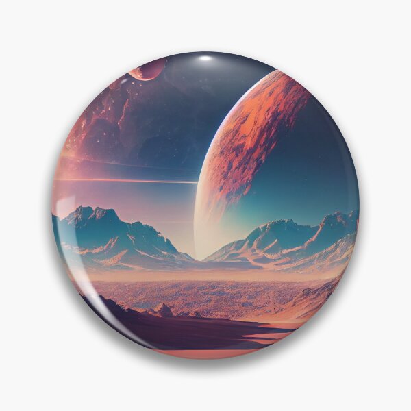 Item preview, Amazing Mars Landscape with Alien Planets Digital Painting designed and sold by CodeAndColors.