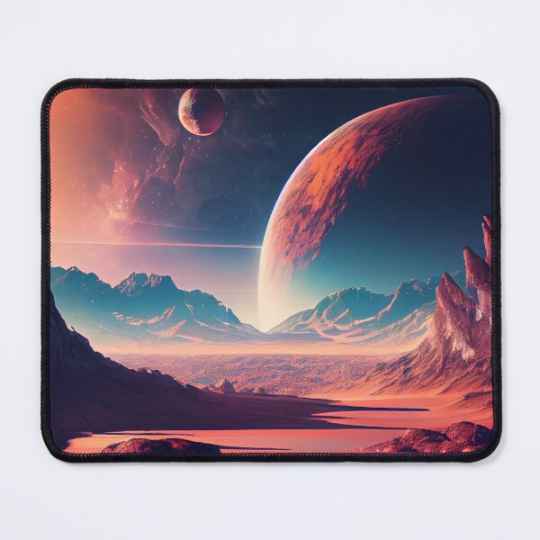Item preview, Amazing Mars Landscape with Alien Planets Digital Painting designed and sold by CodeAndColors.