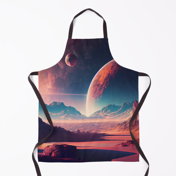 Item preview, Amazing Mars Landscape with Alien Planets Digital Painting designed and sold by CodeAndColors.