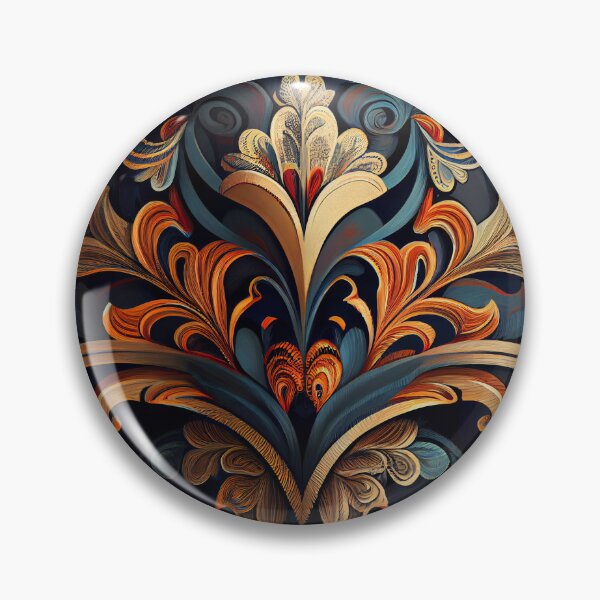 Item preview, Elegant Beautiful Fancy Floral Pattern Digital Painting designed and sold by CodeAndColors.