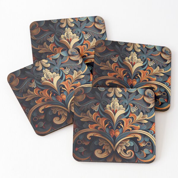 Item preview, Elegant Beautiful Fancy Floral Pattern Digital Painting designed and sold by CodeAndColors.