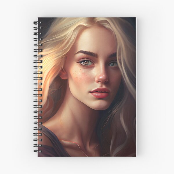 Item preview, Portrait of a Pretty Blonde Girl Digital Painting designed and sold by CodeAndColors.