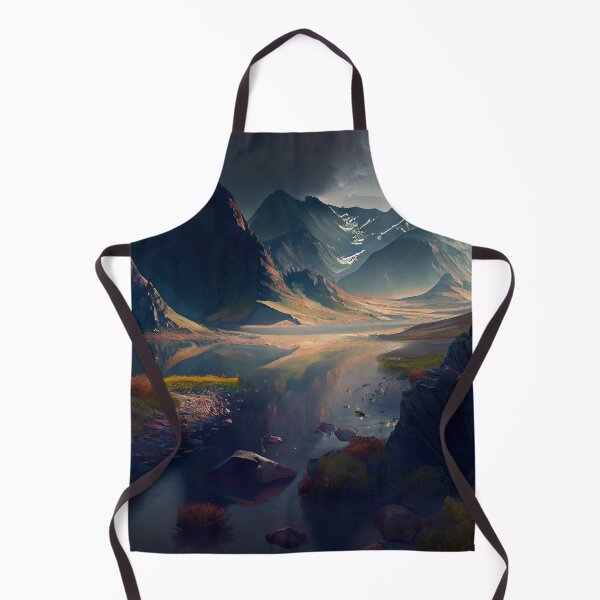 Aperçu de l'œuvre Breathtaking Lake and Mountain Landscape with Storm Digital Painting créée et vendue par CodeAndColors.
