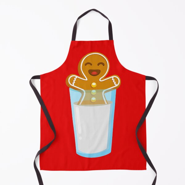 Item preview, Happy Gingerbread Man Enjoying A Glass Of Milk designed and sold by creatinginlove.