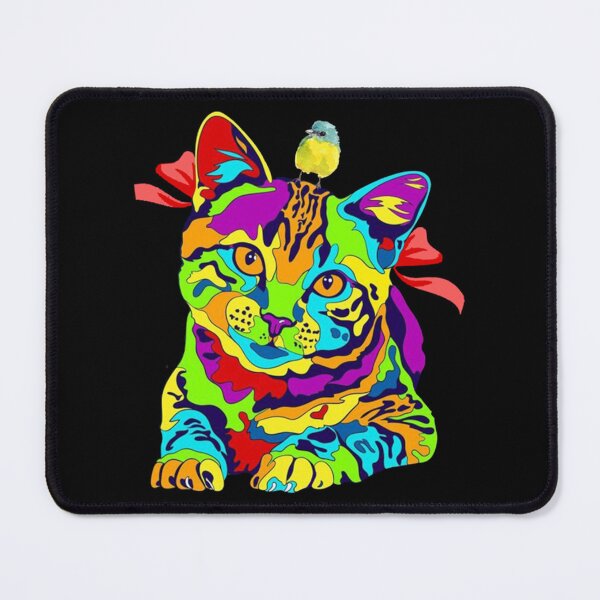 Item preview, Rainbow Kitten Surprise With Red Ribbons And A BirdGood Music Gift For Music And Cat Kitten Lovers- designed and sold by LineOLakesStore.
