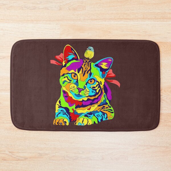 Item preview, Rainbow Kitten Surprise With Red Ribbons And A BirdGood Music Gift For Music And Cat Kitten Lovers- designed and sold by LineOLakesStore.
