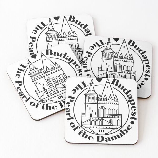 Item preview, Budapest Hungary, The Pearl of the Danube, minimalist art, Fisherman Bastion designed and sold by Shon Dailey.