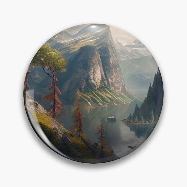 Item preview, Massive Cliffs and Mountain Scene in Nature Digital Painting designed and sold by CodeAndColors.