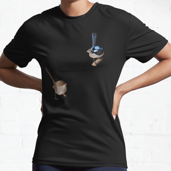 Superb Fairy-wrens male and female 4 Active T-Shirt