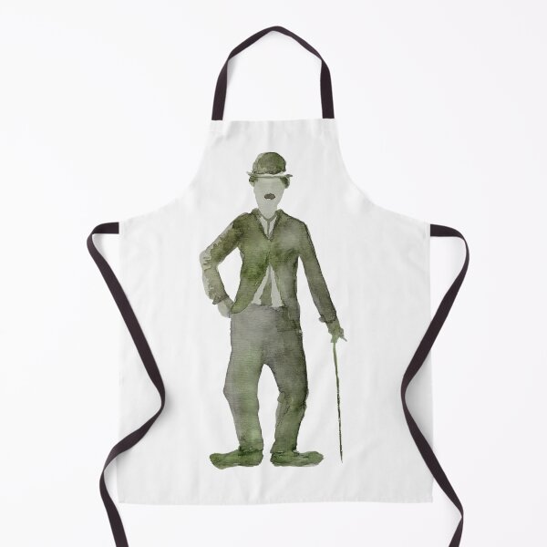 Item preview, Charles Chaplin illustration silhouette in watercolor hand painted designed and sold by Marina Braga Artista en acuarela y diseñadora gráfica.