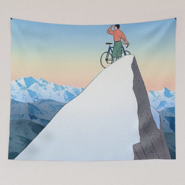 Item preview, Guy Billout cycling on the mountain designed and sold by gertrudetavares.