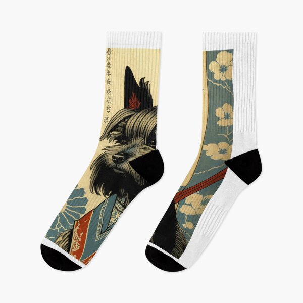 Item preview, Japanese Silky Terrier in Kimono, Wood Block Print Art II designed and sold by DankCards.