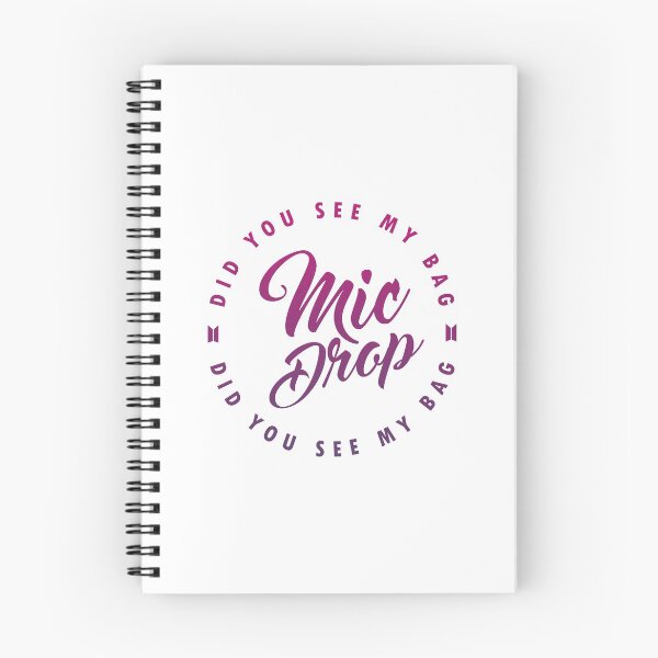 Item preview, BTS Mic Drop calligraphy with circular lyric design on light bg designed and sold by shopnojams.