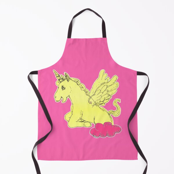 Item preview, Yellow Unicorn Horse Popping Up From A Cloud (Original Drawing by ACCI) designed and sold by VanyssaGraphics.