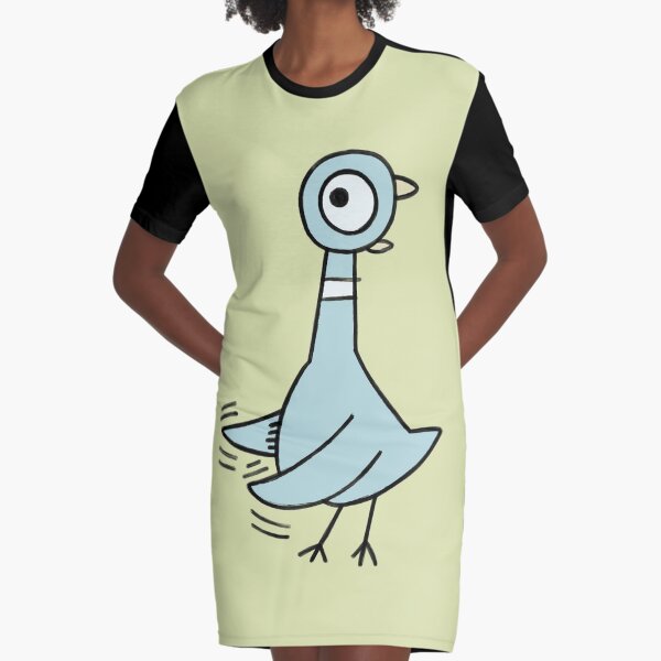 Don't Let The Pigeon so excited fan art Graphic T-Shirt Dress