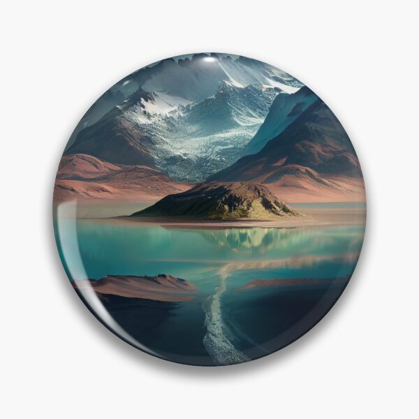 Item preview, Moon with Desert Dunes and Snowy Mountains Digital Painting designed and sold by CodeAndColors.