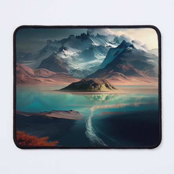 Item preview, Moon with Desert Dunes and Snowy Mountains Digital Painting designed and sold by CodeAndColors.