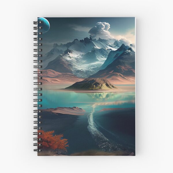 Item preview, Moon with Desert Dunes and Snowy Mountains Digital Painting designed and sold by CodeAndColors.
