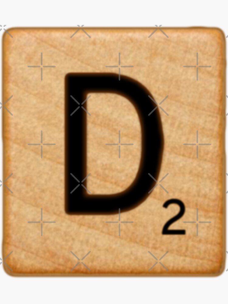 Scrabble Tile Letter D Initial D Sticker For Sale By Rstybcktwkshp Redbubble