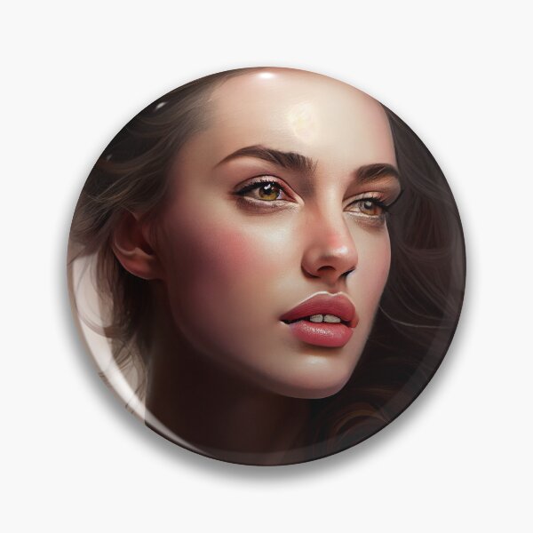 Artikelvorschau, Dramatic Profile of a Brunette Woman Digital Painting entworfen und verkauft von CodeAndColors.