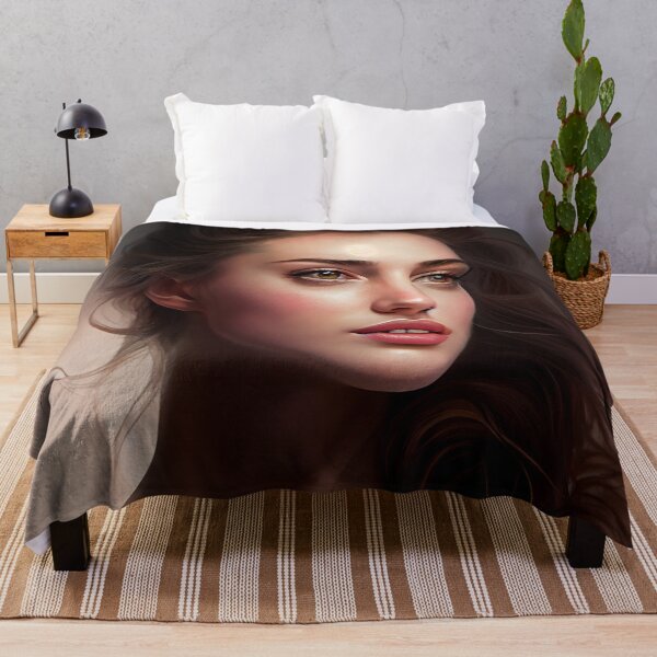 Item preview, Dramatic Profile of a Brunette Woman Digital Painting designed and sold by CodeAndColors.
