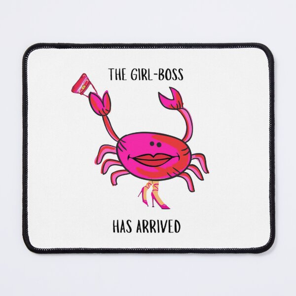 Item preview, GIRL BOSS #1 PINK CRAB FUNNY GIRLS WOMENS WHITE BACKGROUND designed and sold by EllieMonroe.