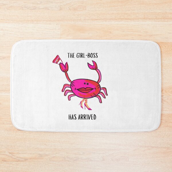 Item preview, GIRL BOSS #1 PINK CRAB FUNNY GIRLS WOMENS WHITE BACKGROUND  designed and sold by EllieMonroe.