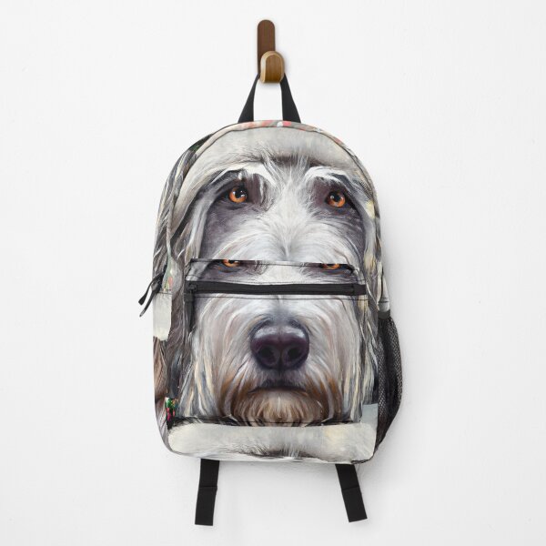 Item preview, Christmas Irish Wolfhound Wearing A Santa Hat designed and sold by ZenEverAI.