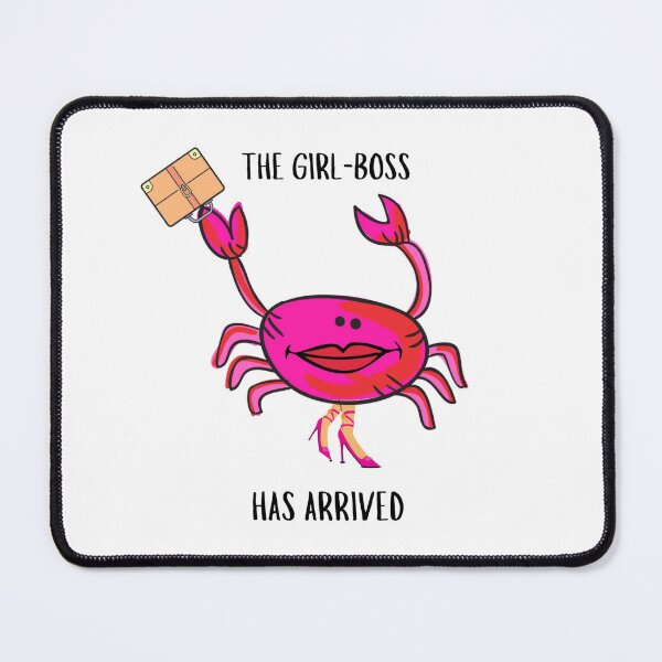 Item preview, GIRL BOSS #2 PINK CRAB BRIEFCASE FUNNY GIRLS WOMENS WHITE BACKGROUND  designed and sold by EllieMonroe.