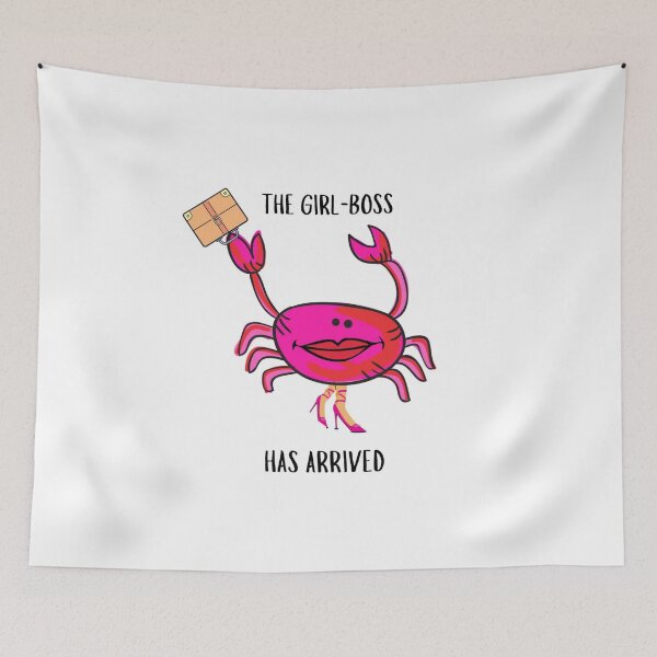 Item preview, GIRL BOSS #2 PINK CRAB BRIEFCASE FUNNY GIRLS WOMENS WHITE BACKGROUND  designed and sold by EllieMonroe.
