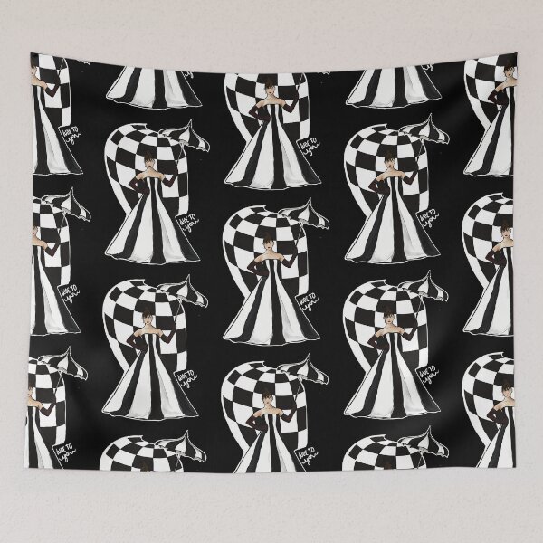 Item preview, Woe To You Black and White Umbrella Lady designed and sold by Silver Sky by Janet.