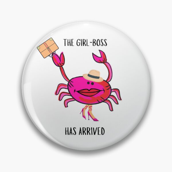 Item preview, GIRL BOSS #3 PINK CRAB HAT BRIEFCASE FUNNY GIRLS WOMENS WHITE BACKGROUND  designed and sold by EllieMonroe.