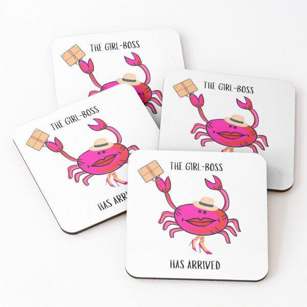 Item preview, GIRL BOSS #3 PINK CRAB HAT BRIEFCASE FUNNY GIRLS WOMENS WHITE BACKGROUND  designed and sold by EllieMonroe.