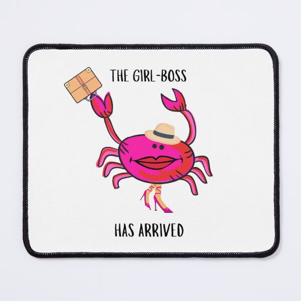 Item preview, GIRL BOSS #3 PINK CRAB HAT BRIEFCASE FUNNY GIRLS WOMENS WHITE BACKGROUND  designed and sold by EllieMonroe.