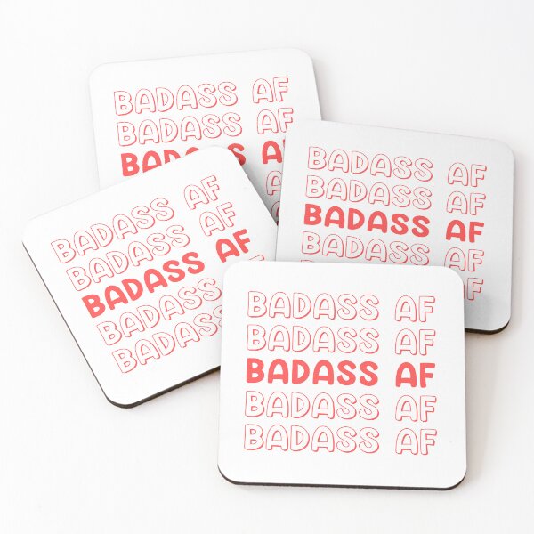 Item preview, ''BADASS AF'' - Motivational Affirmation Words designed and sold by MotivationSpark.