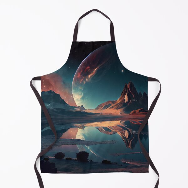 Item preview, Breathtaking Alien Planet Landscape with Giant Planets Digital Painting designed and sold by CodeAndColors.