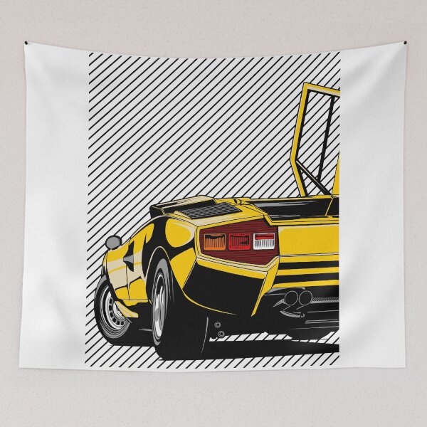 Item preview, Lamborghini Countach Super Car Retro Aesthetic Classic designed and sold by halleinstyle.