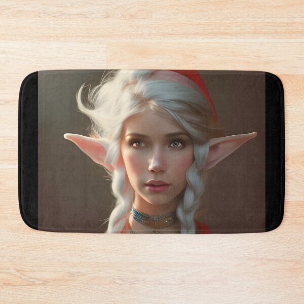 Item preview, Sexy Blonde North Pole Elf in White and Red Bikini with Pigtails designed and sold by Eliteijr.