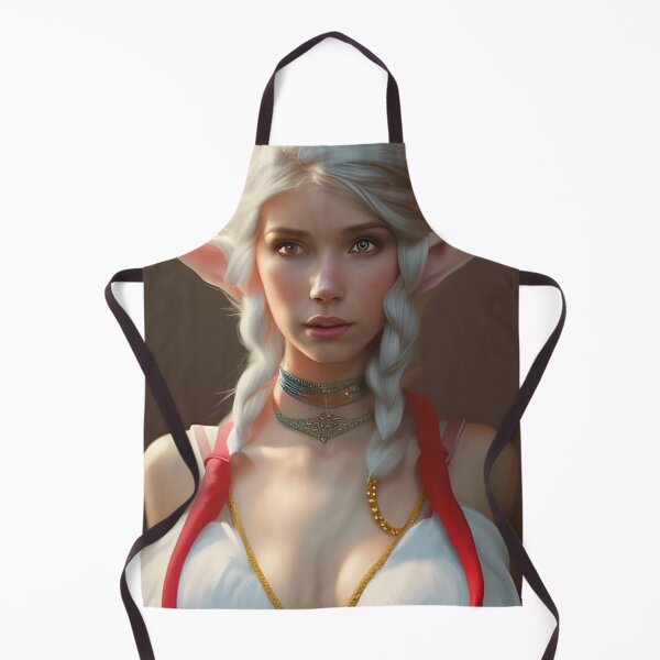 Item preview, Sexy Blonde North Pole Elf in White and Red Bikini with Pigtails designed and sold by Eliteijr.